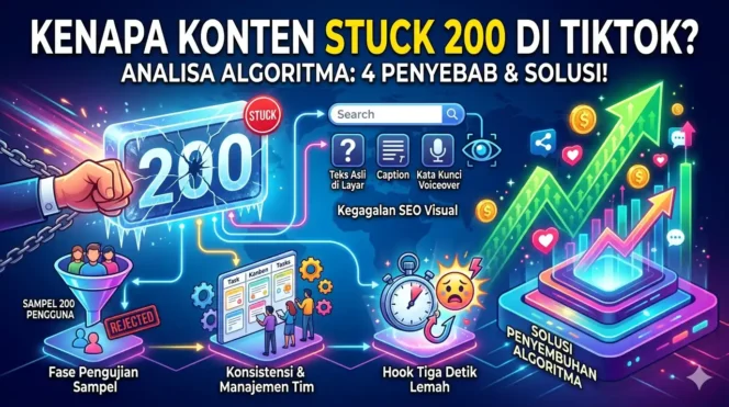 
					Analisa Algoritma Kenapa Konten Stuck 200 di TikTok?